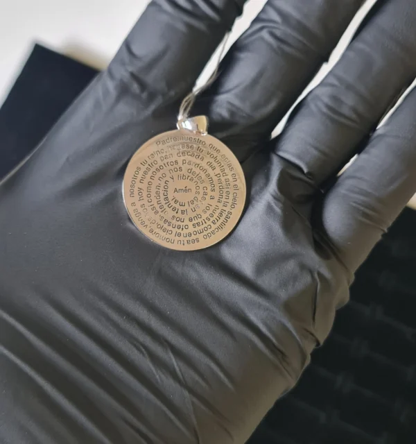 Colgante Padre Nuestro PLata 30mm