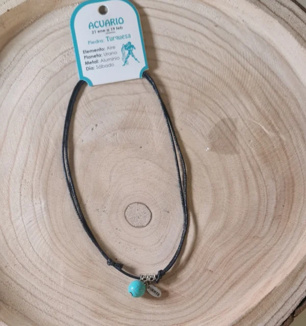 Collar Acuario turquesa