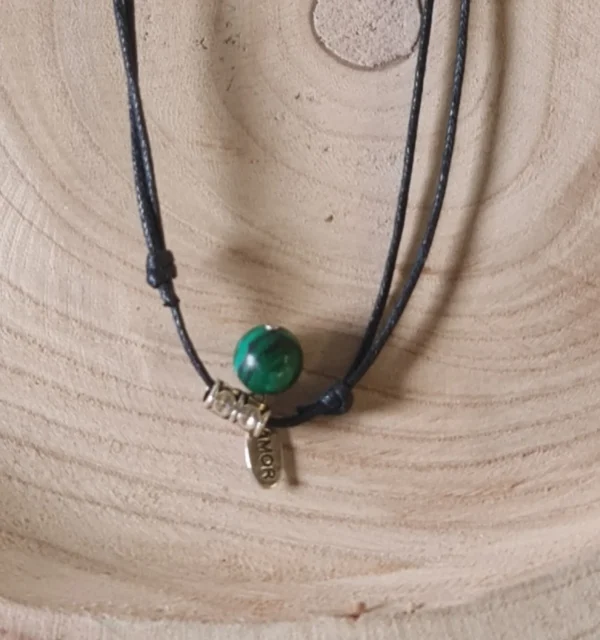 Collar Sagitario malaquita