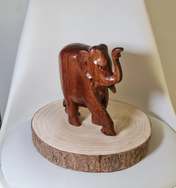 Elefante del Dinero de Madera Grande