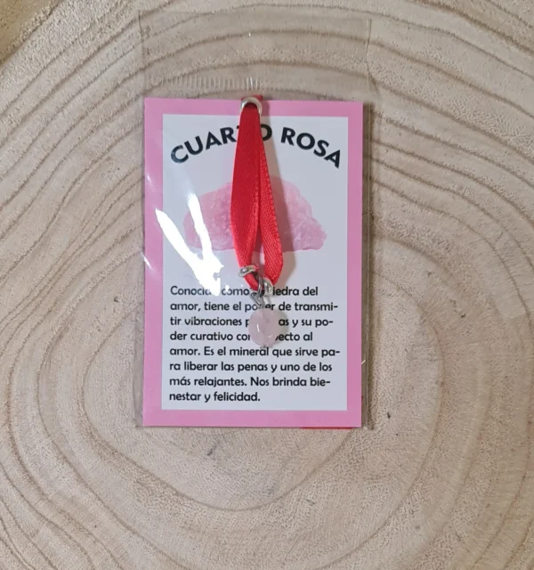 Lazo Rojo con Cuarzo Rosa