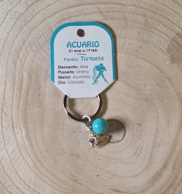 Llavero Acuario turquesa 2