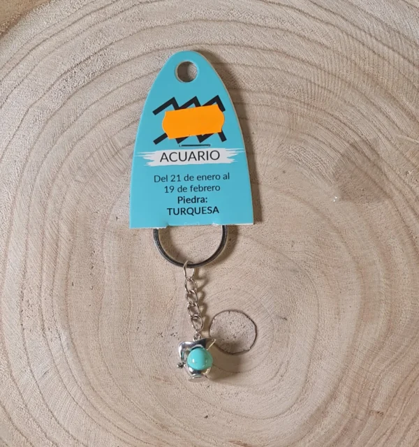 Llavero Acuario turquesa