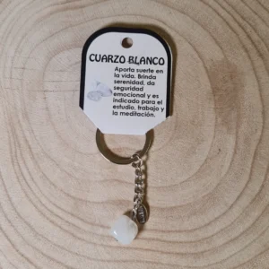 Llavero Cuarzo Blanco