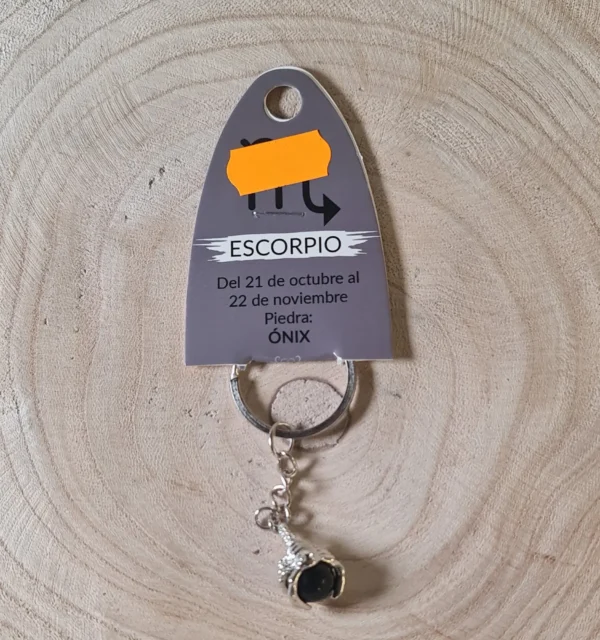 Llavero Escorpio ónix