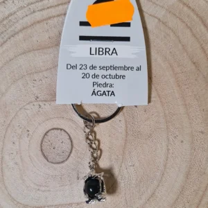 Llavero Libra ágata