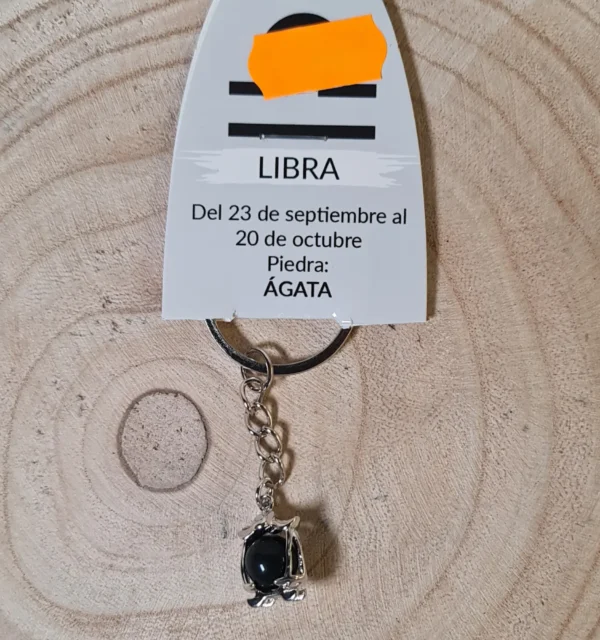 Llavero Libra ágata