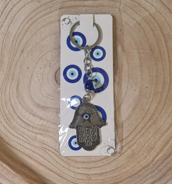 Llavero mano de Fátima con ojo turco 3