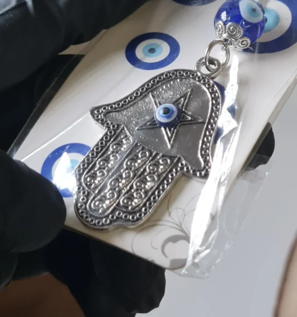 Llavero mano de Fátima con ojo turco 3