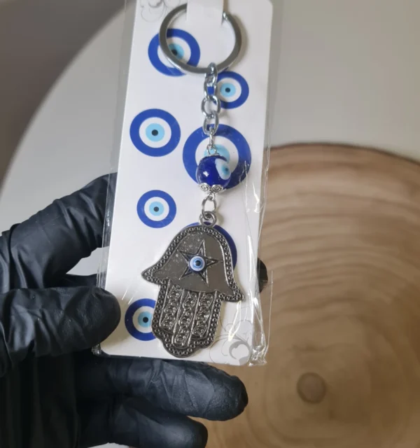 Llavero mano de Fátima con ojo turco 3