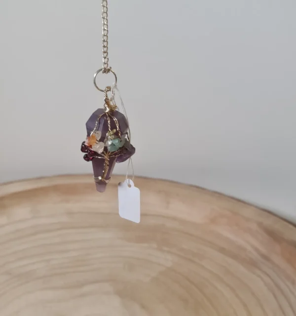 Péndulo 7 chakras de amatista