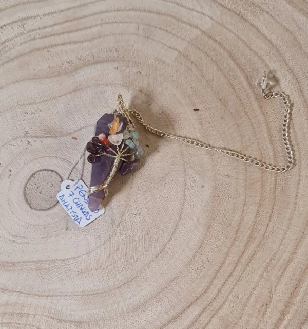 Péndulo 7 chakras de amatista