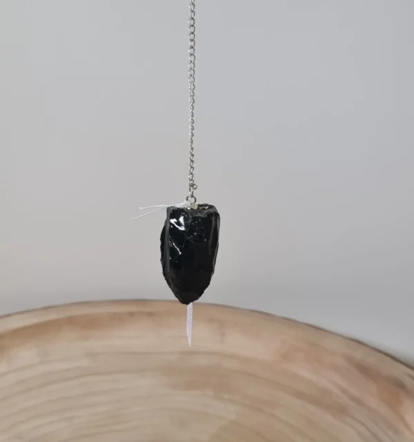 Péndulo obsidiana en bruto