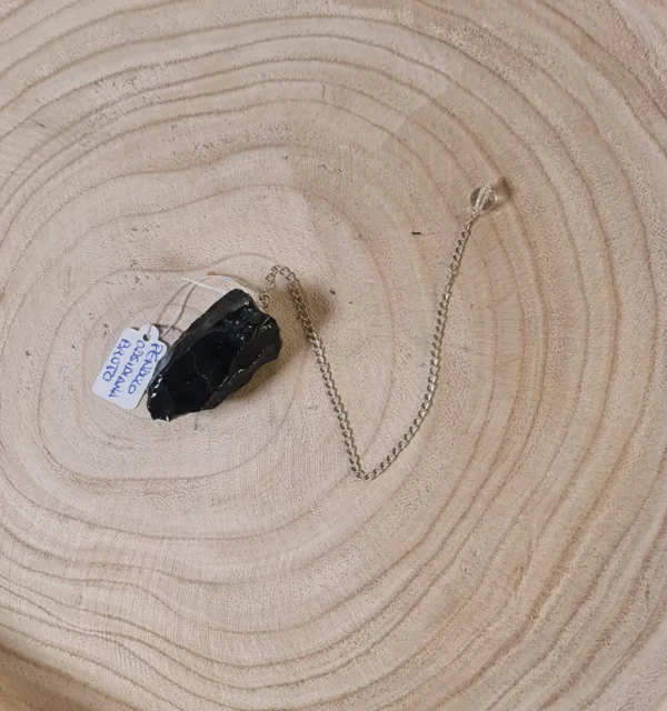 Péndulo obsidiana en bruto