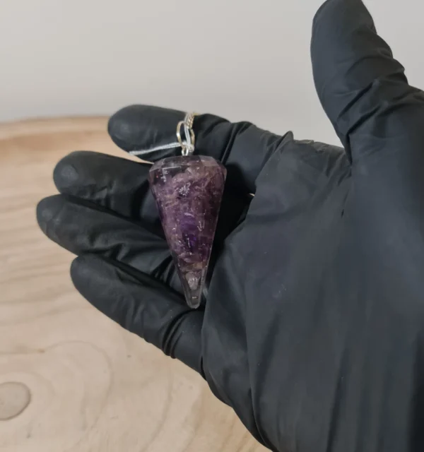 Péndulo orgonita amatista