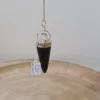 Péndulo plata obsidiana