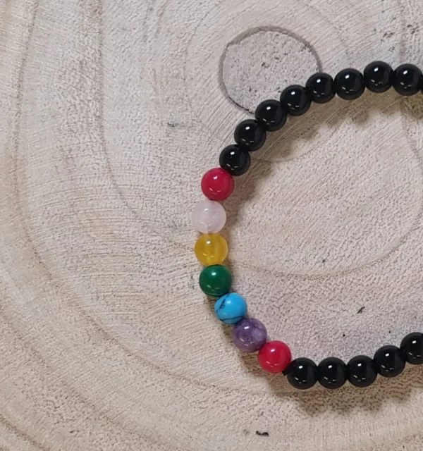 Pulsera 7 Chakras con Ónix