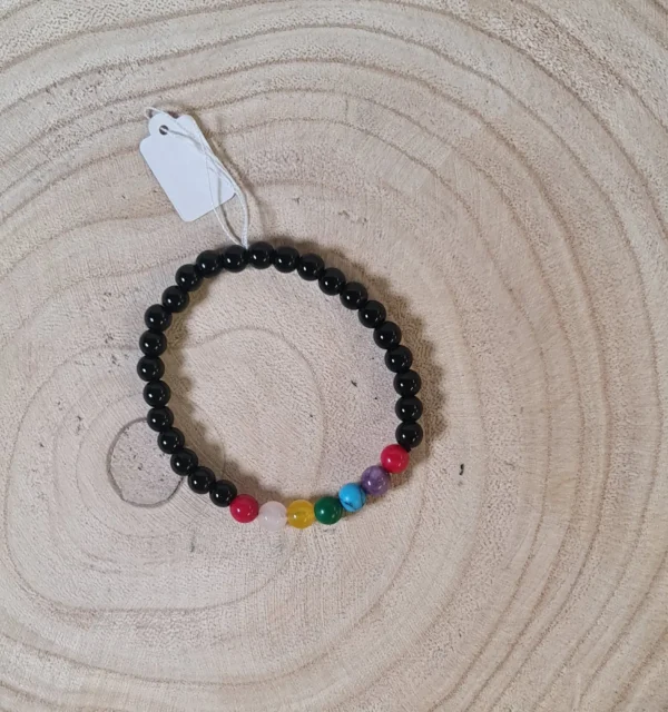 Pulsera 7 Chakras con Ónix