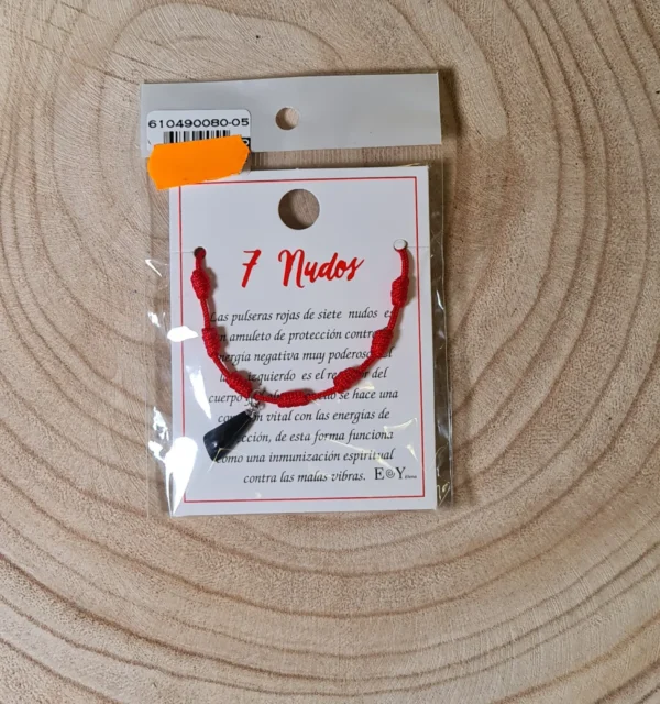 Pulsera 7 Nudos con Azabache