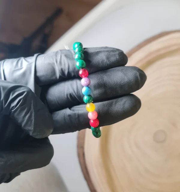 Pulsera 7 chakras malaquita