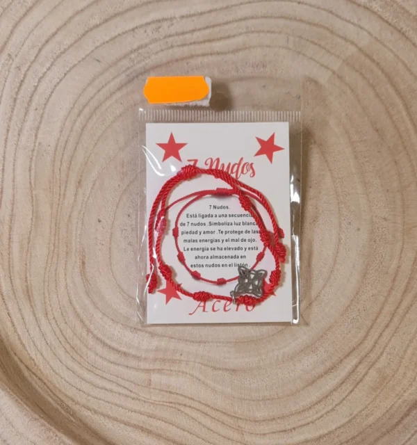 Pulsera 7 nudos con acero