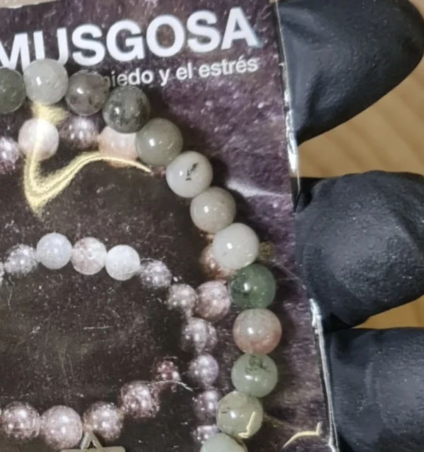 Pulsera Ágata Musgosa con Estrella de David