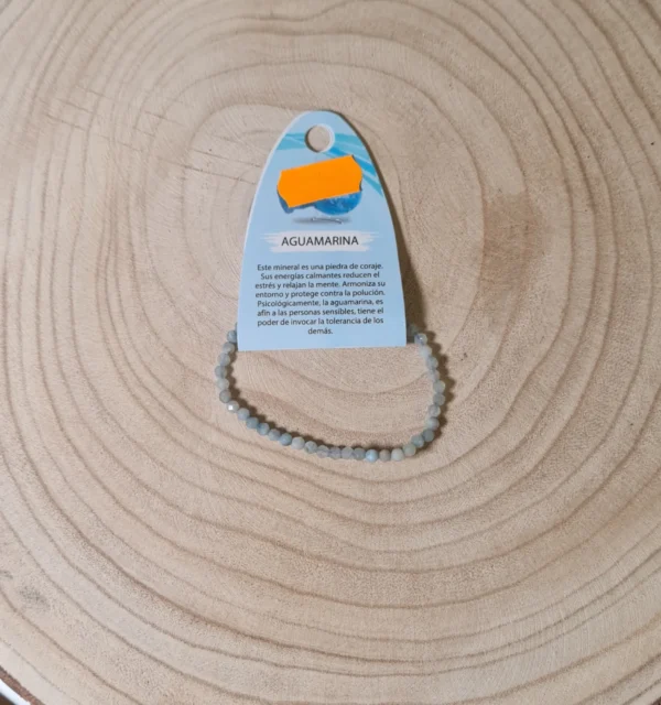 Pulsera Aguamarina Facetada