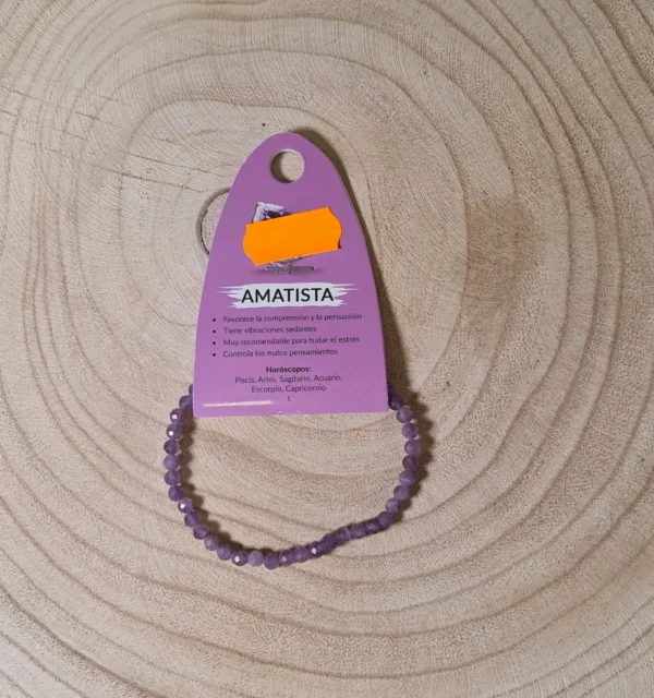 Pulsera Amatista Facetada