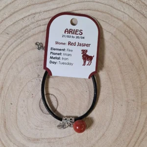 Pulsera Aries jaspe rojo 2