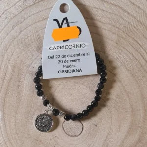 Pulsera Capricornio obsidiana