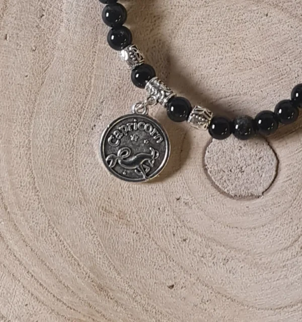 Pulsera Capricornio obsidiana