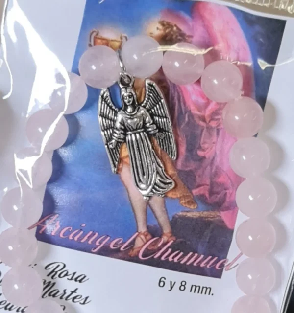 Pulsera Cuarzo Rosa Chamuel