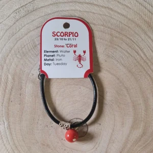 Pulsera Escorpio coral