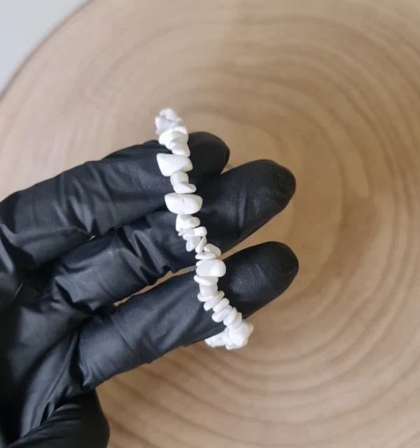 Pulsera Howlita Blanca Chips