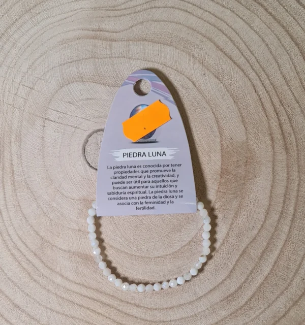 Pulsera Piedra Luna Facetada