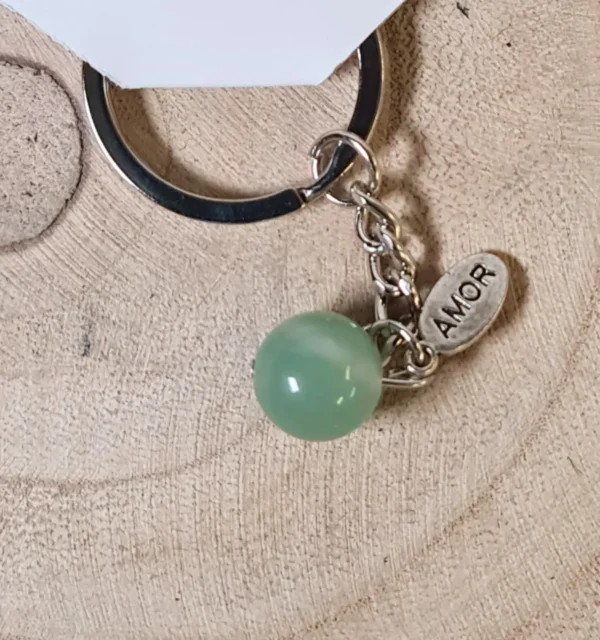 Llavero Virgo jade