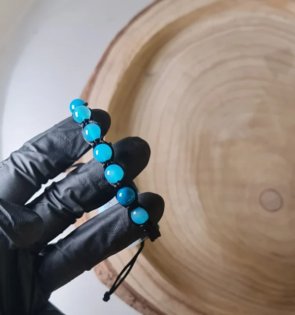 Pulsera ágata azul 2