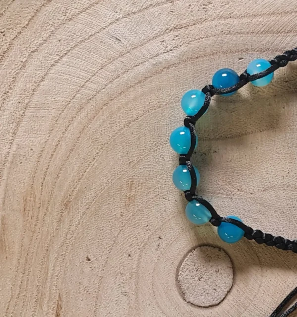 Pulsera ágata azul 2