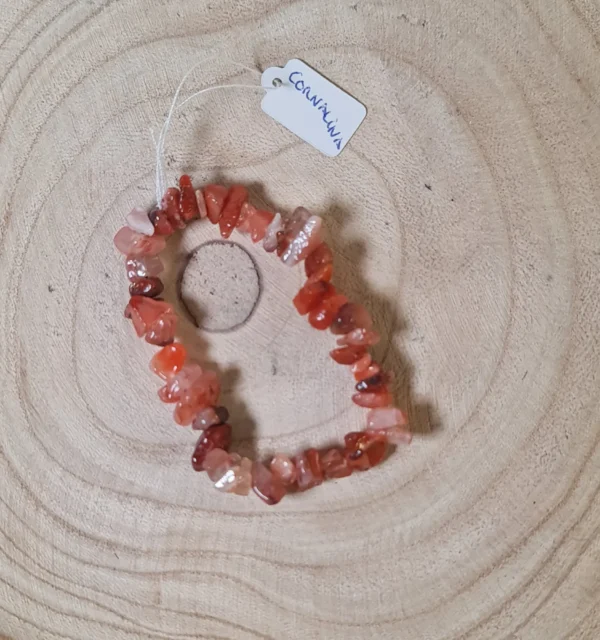 Pulsera cornalina chips
