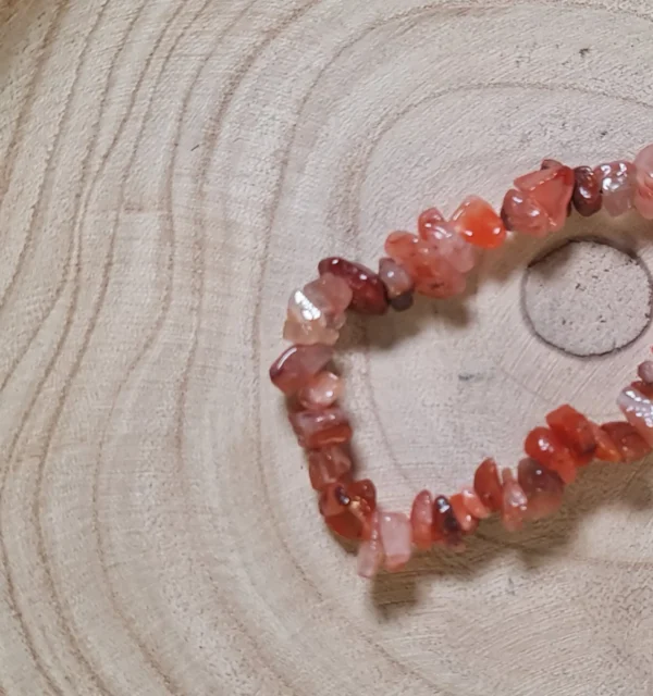 Pulsera cornalina chips