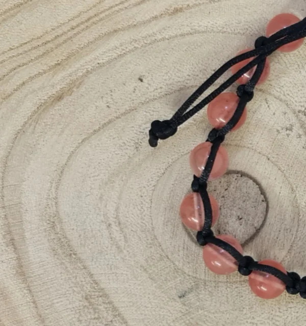 Pulsera cuarzo cerezo 2