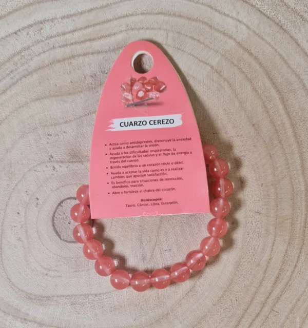 Pulsera cuarzo cerezo