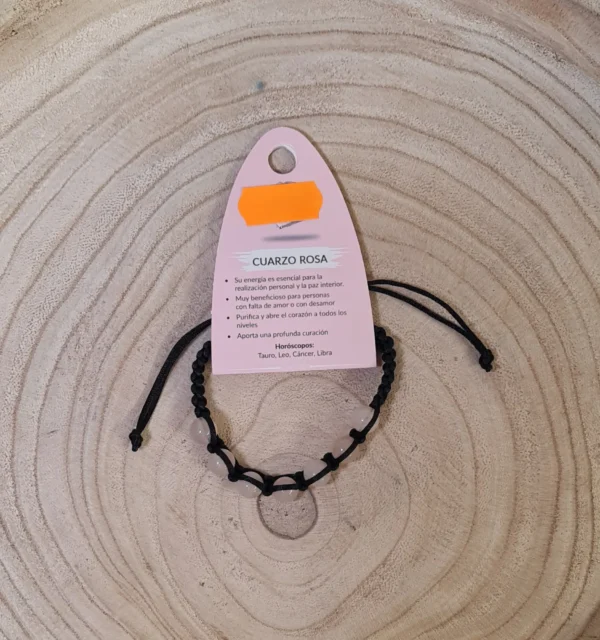Pulsera cuarzo rosa 2