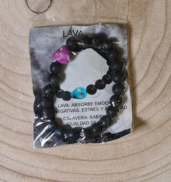 Pulsera de Lava con Calavera