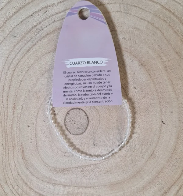 Pulsera de cuarzo blanco