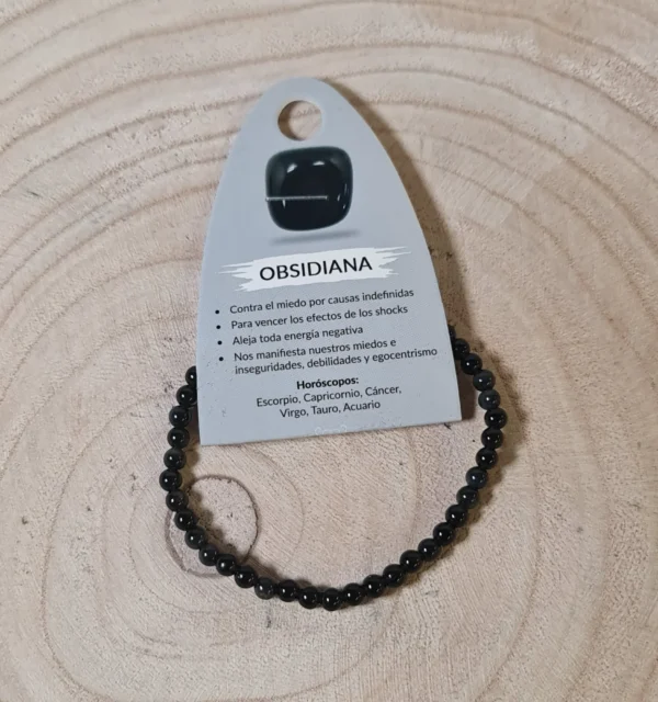 Pulsera de obsidiana pulida 2
