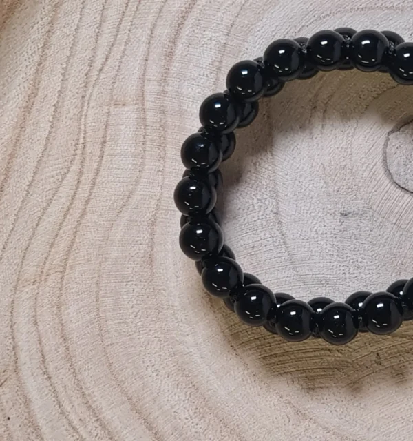 Pulsera doble obsidiana