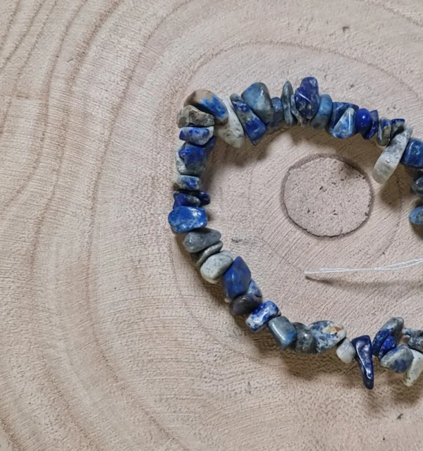 Pulsera lapislázuli chips