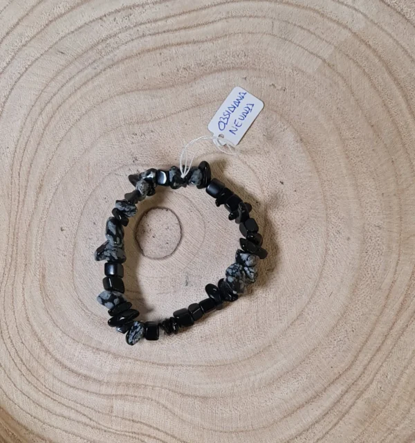 Pulsera obsidiana nevada chips