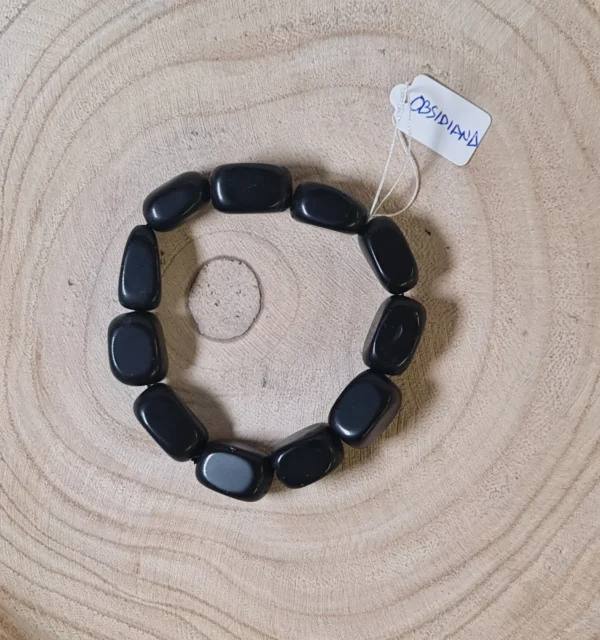Pulsera obsidiana piedras